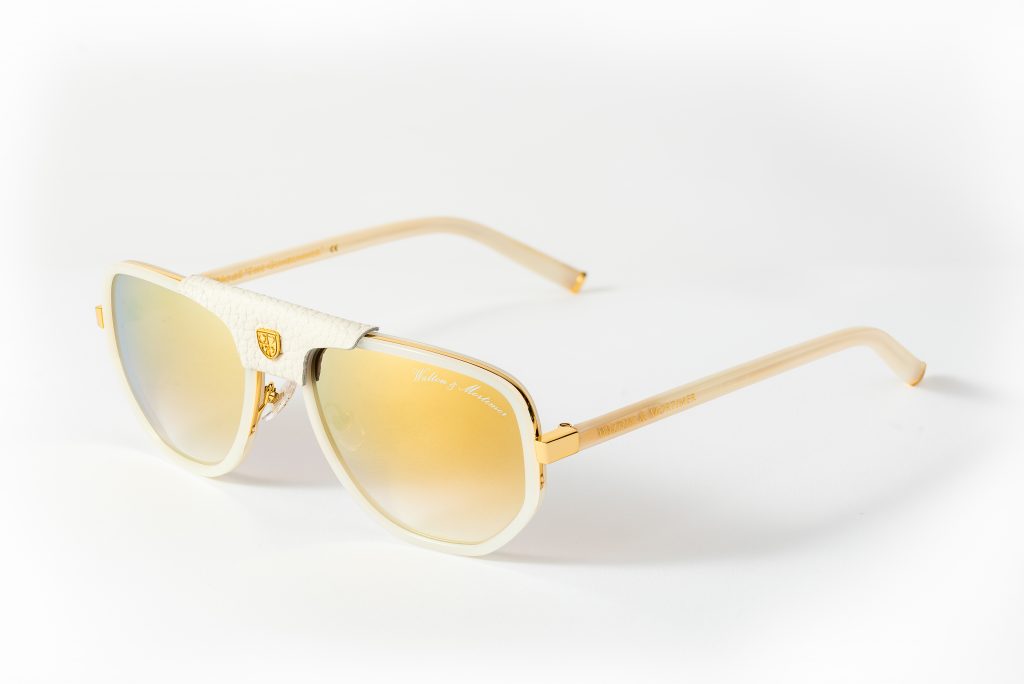 LUXURY EYEWEAR THE GUNRUNNER WHITE EDITION sunglasses ,WALTON & MORTIMER
