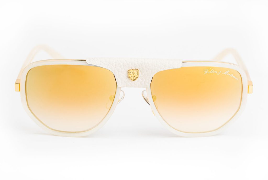 LUXURY EYEWEAR THE GUNRUNNER WHITE EDITION sunglasses ,WALTON & MORTIMER