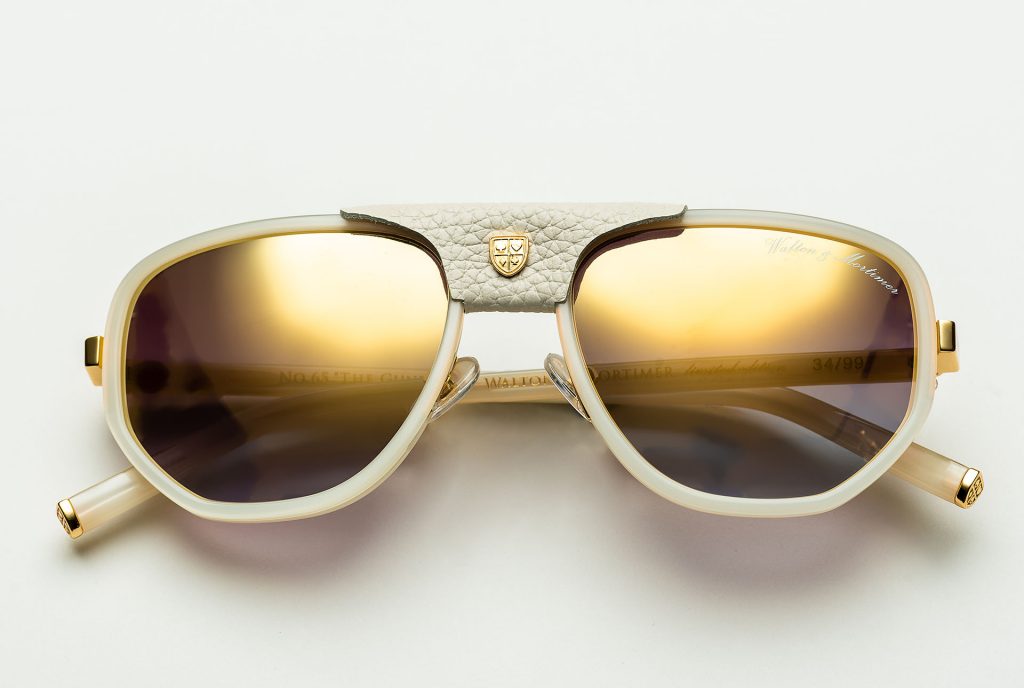LUXURY EYEWEAR THE GUNRUNNER WHITE EDITION sunglasses ,WALTON & MORTIMER