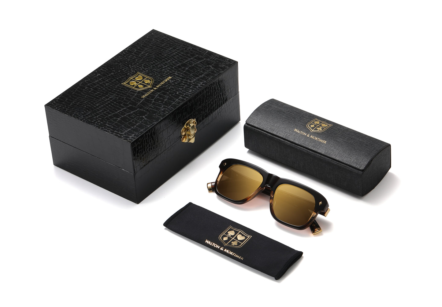LUXURY EYEWEAR OSAKA HAVANA GOLD EDITION ,WALTON & MORTIMER