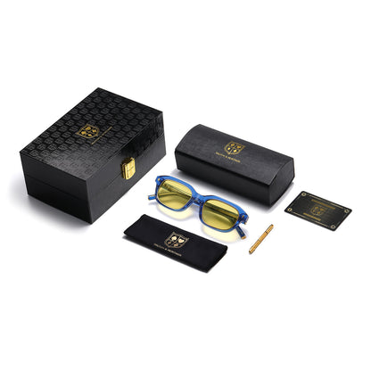 No.28 "Bulletproof" Limited Edition Sunglasses - Deep Sea Blue Color