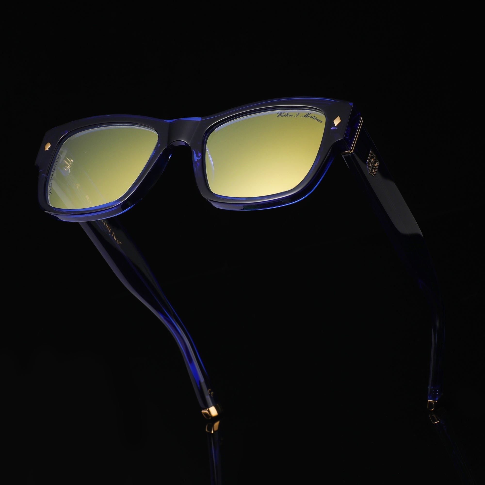 Walton & Mortimer® NO. 12: " Mr.One Two" Midnight Blue Limited Edition Photochromic Sunglasses