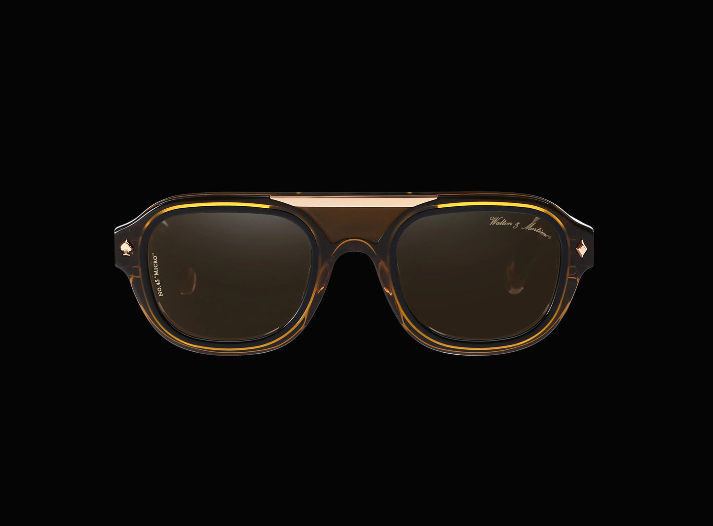 No. 45 "Micro" Limited Edition Sunglasses - Amber Brown Color