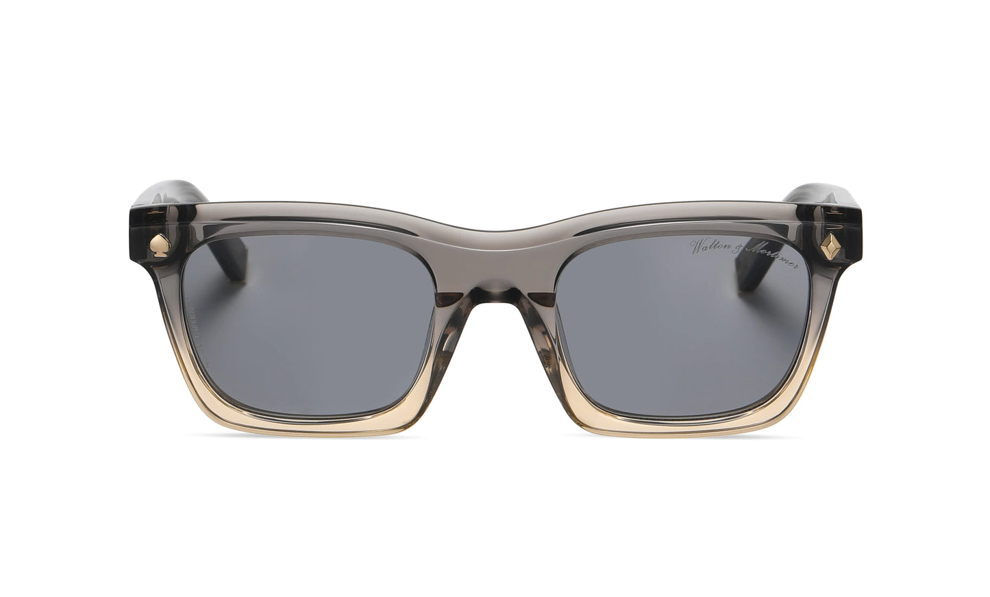 Walton & Mortimer NO. 54: "Inferno" Transparent Gray Sunglasses