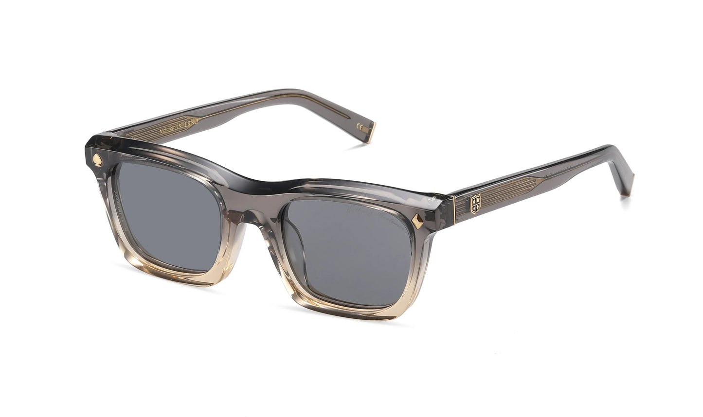Walton & Mortimer NO. 54: "Inferno" Transparent Gray Sunglasses