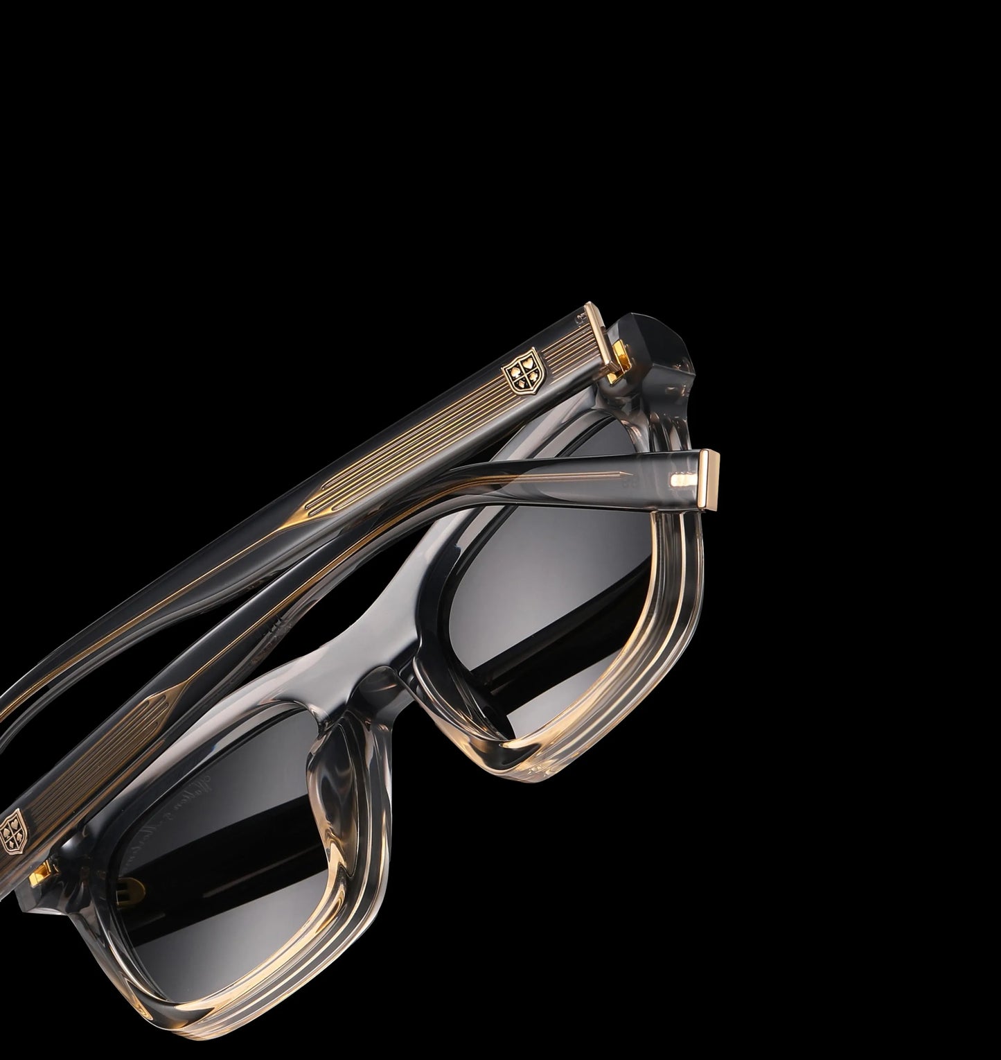 Walton & Mortimer NO. 54: "Inferno" Transparent Gray Sunglasses