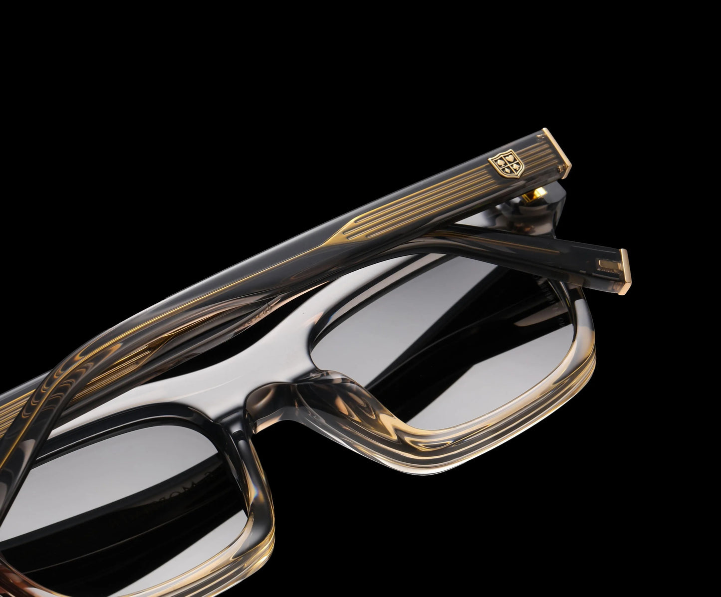Walton & Mortimer NO. 54: "Inferno" Transparent Gray Sunglasses