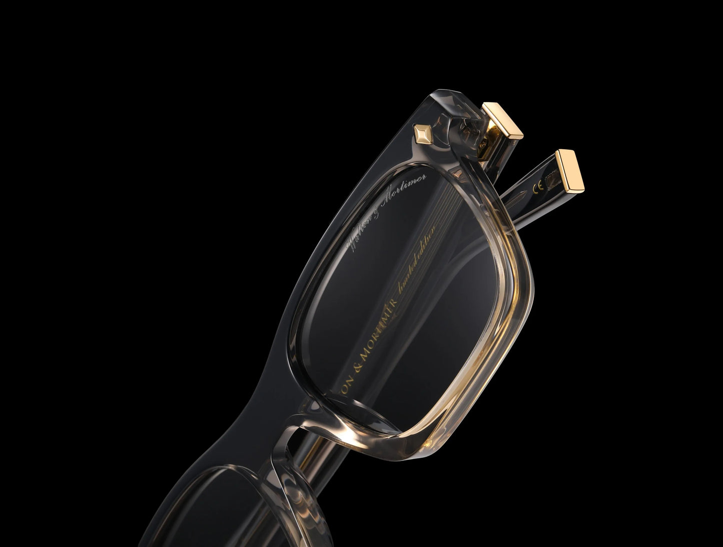 Walton & Mortimer NO. 54: "Inferno" Transparent Gray Sunglasses