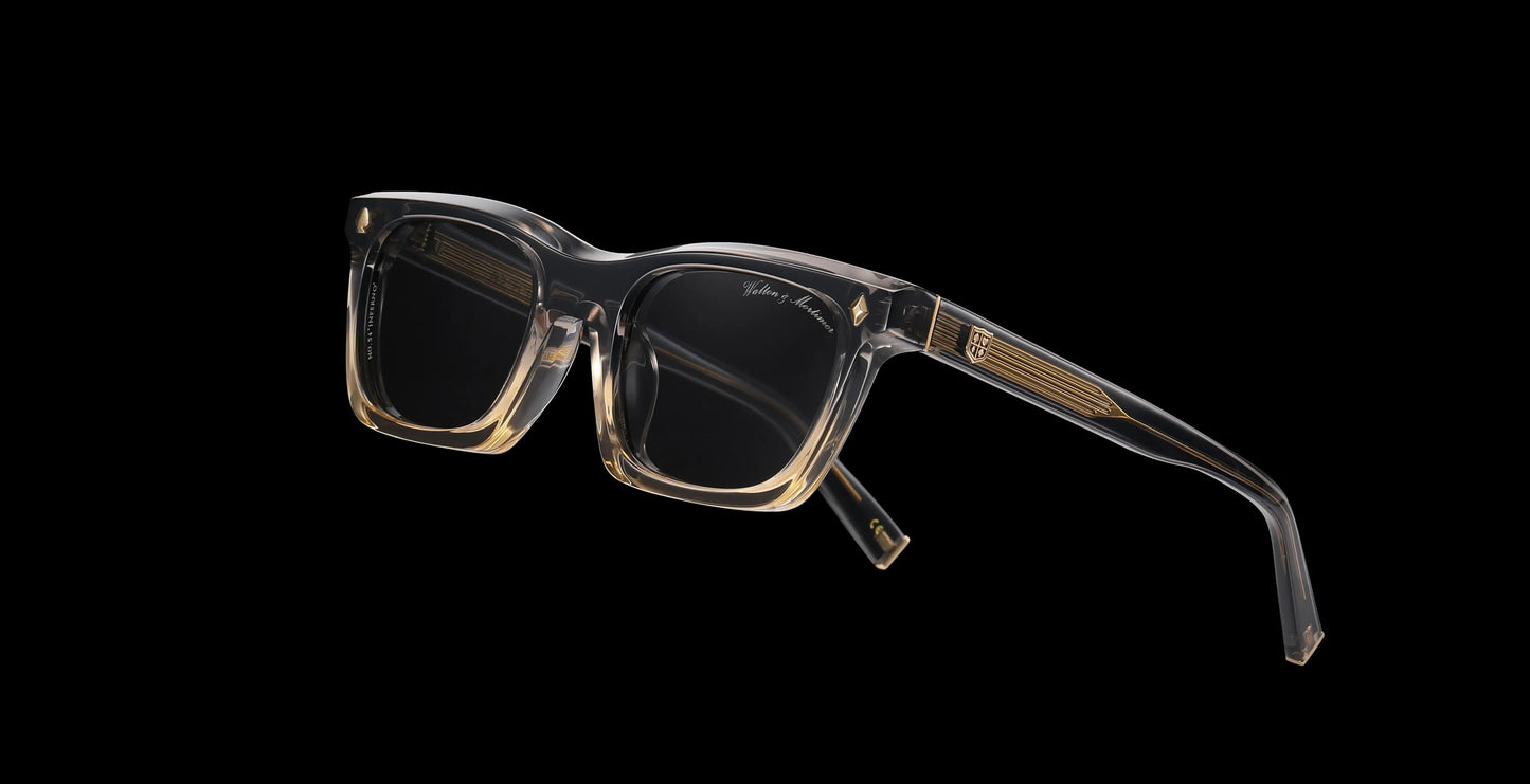 Walton & Mortimer NO. 54: "Inferno" Transparent Gray Sunglasses
