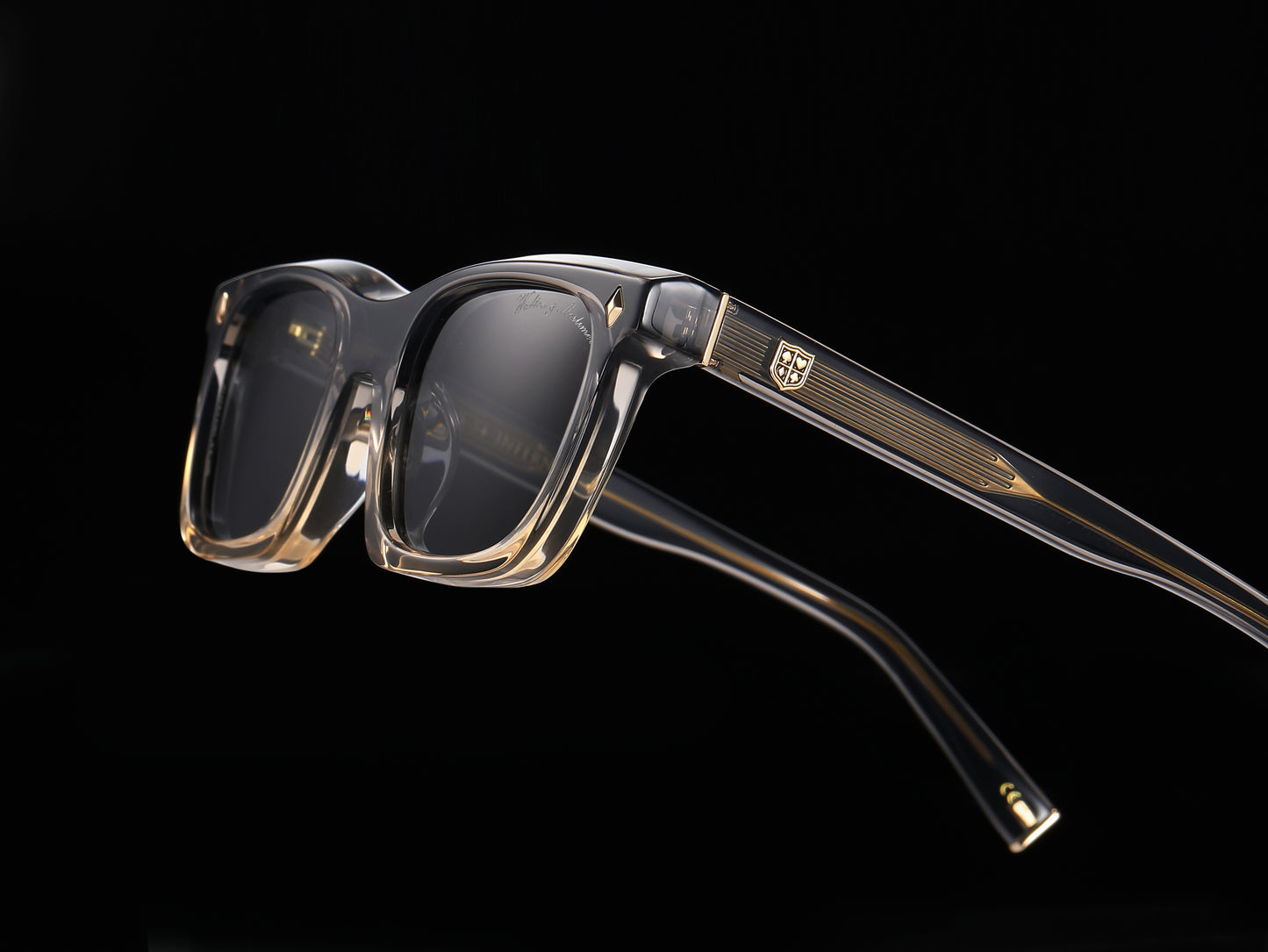 Walton & Mortimer® NO. 54: " Inferno" Transparant Gray Sunglasses