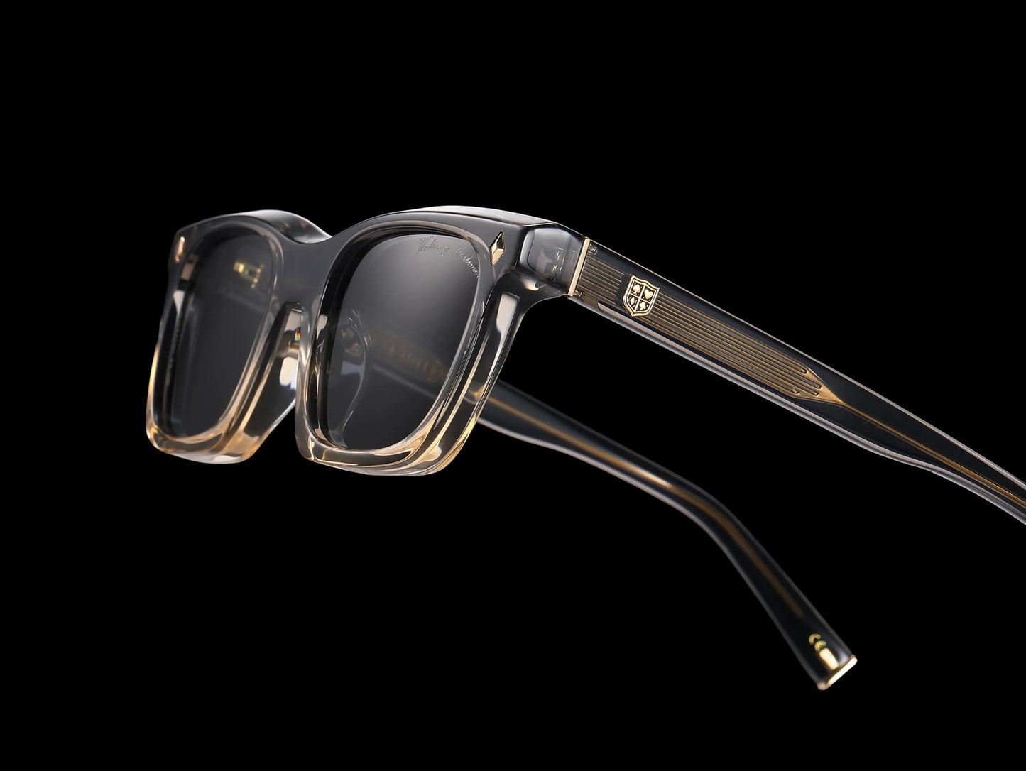 Walton & Mortimer NO. 54: "Inferno" Transparent Gray Sunglasses