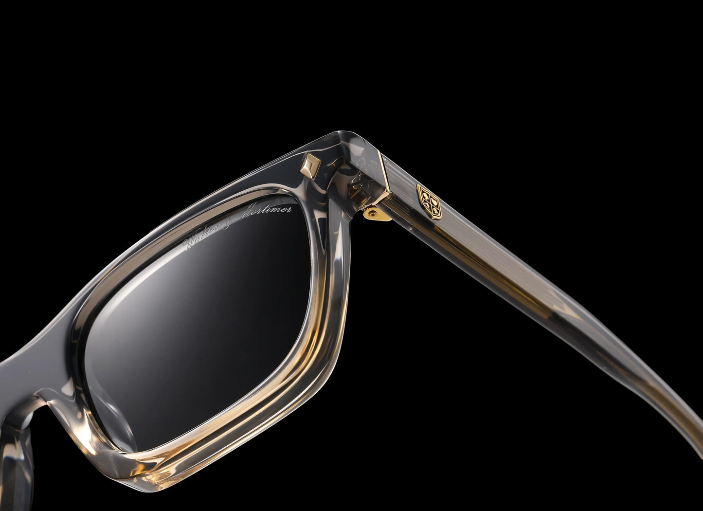 Walton & Mortimer NO. 54: "Inferno" Transparent Gray Sunglasses
