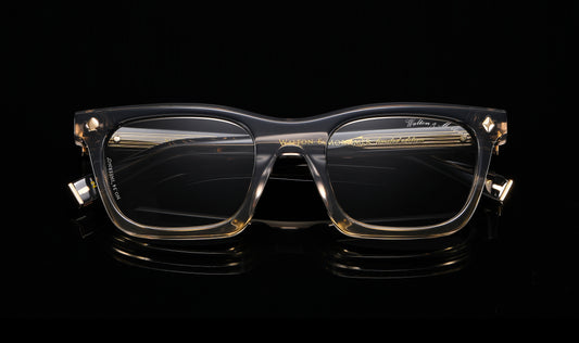 Walton & Mortimer NO. 54: "Inferno" Transparant Gray Sunglasses