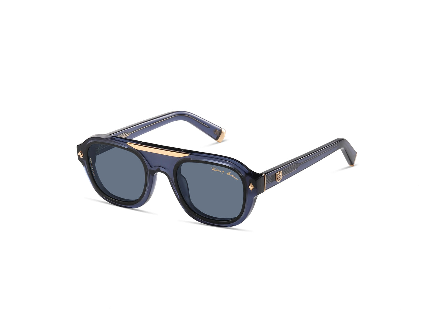 No. 45 "Micro" Limited Edition Sunglasses - Indigo Blue Color