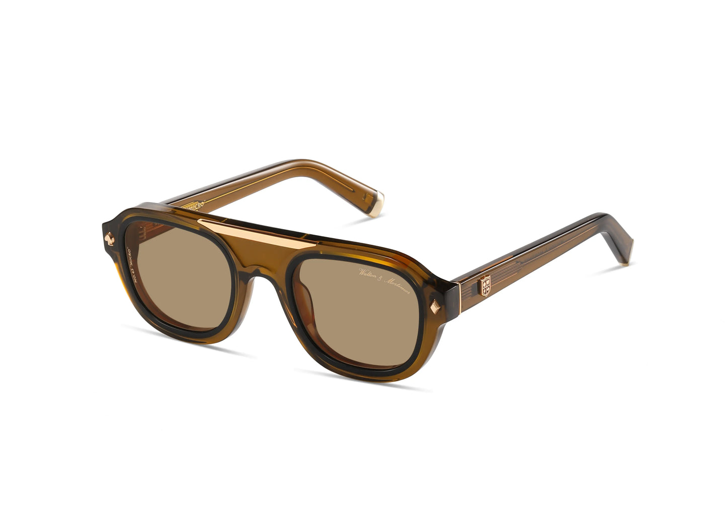 No. 45 "Micro" Limited Edition Sunglasses - Amber Brown Color