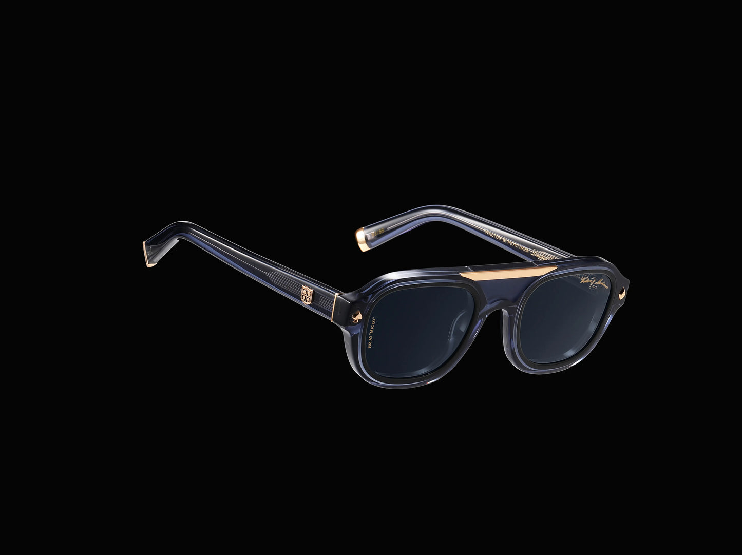 No. 45 "Micro" Limited Edition Sunglasses - Indigo Blue Color