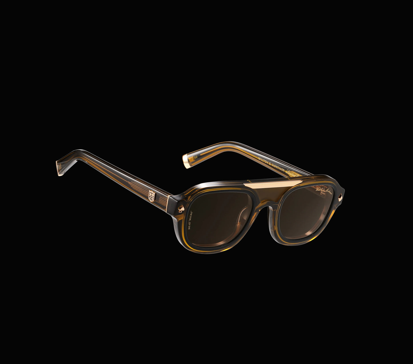 No. 45 "Micro" Limited Edition Sunglasses - Amber Brown Color