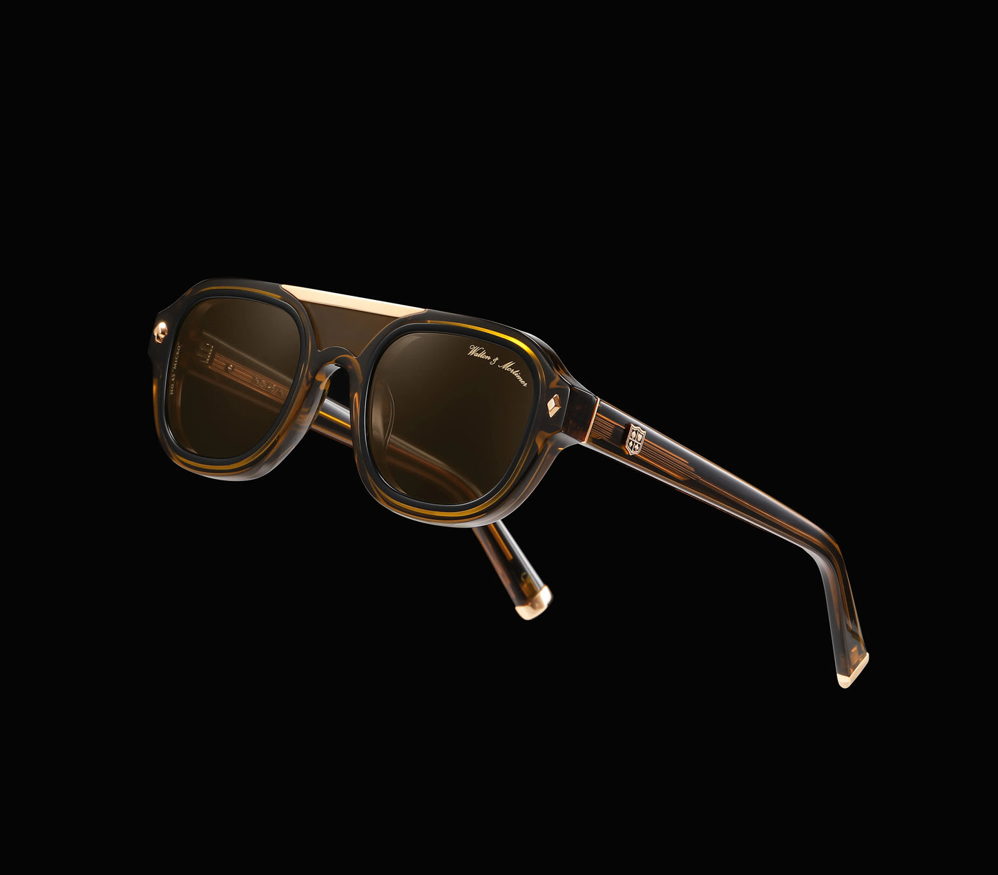 No. 45 "Micro" Limited Edition Sunglasses - Amber Brown Color