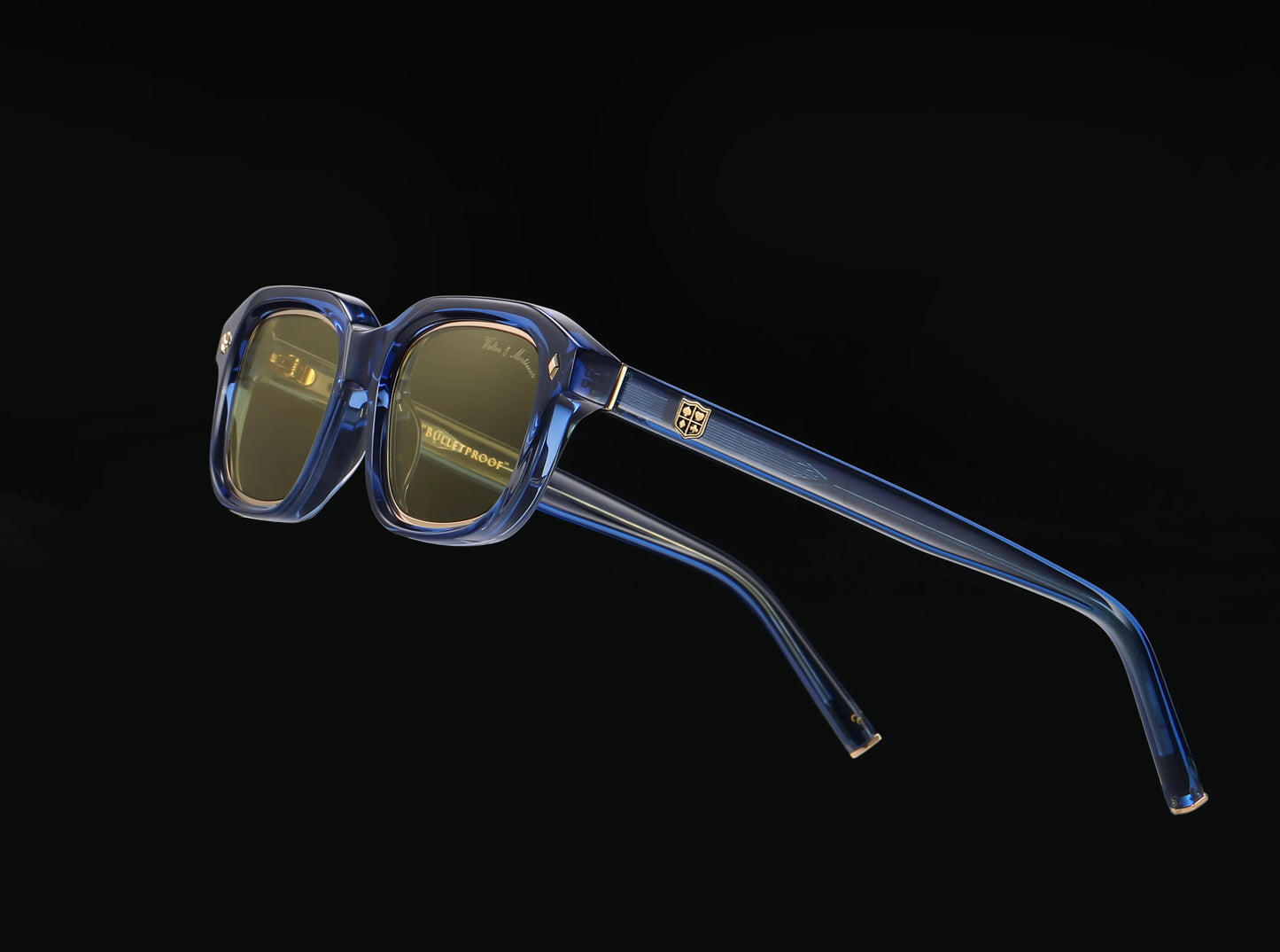 No.28 "Bulletproof" Limited Edition Sunglasses - Deep Sea Blue Color