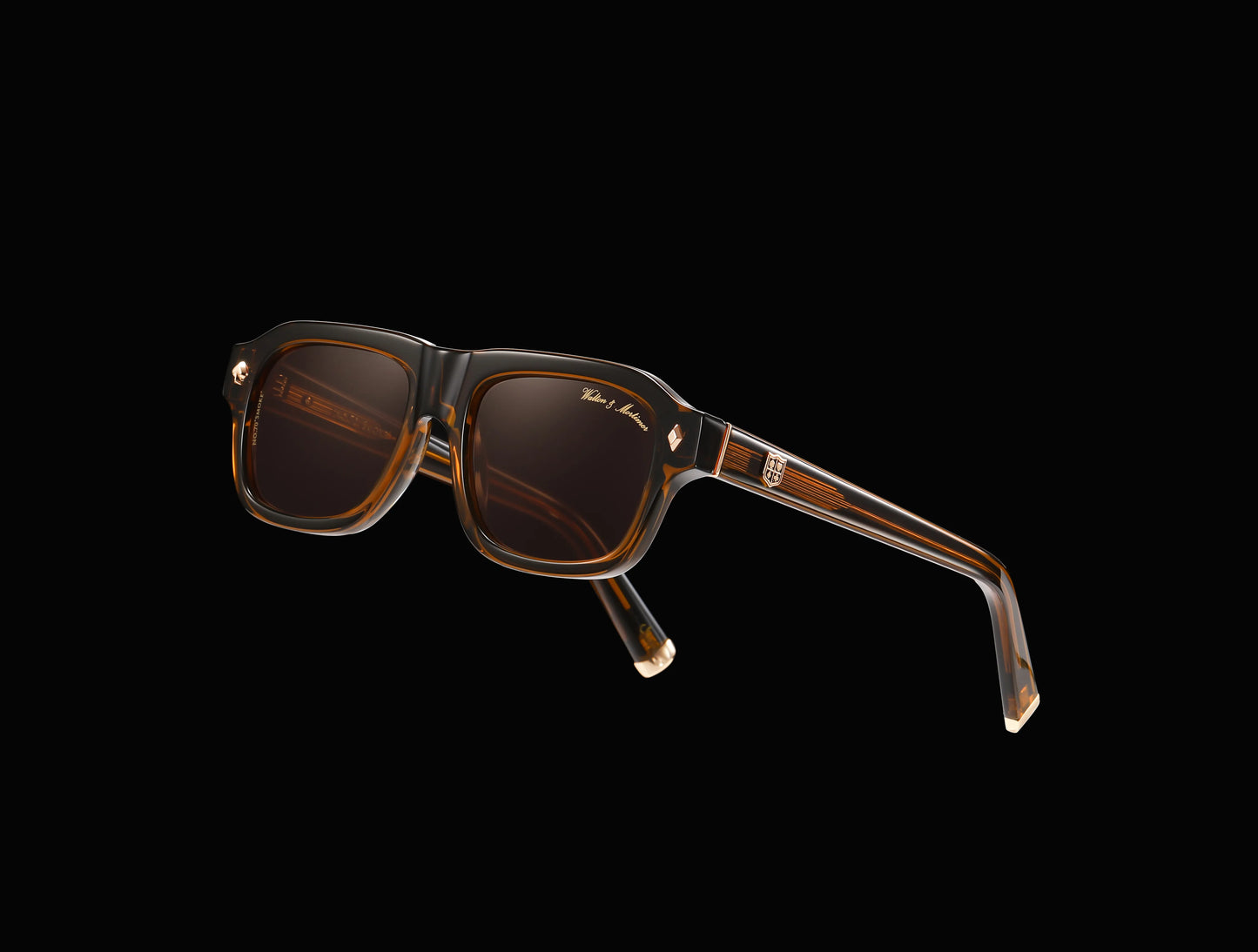Walton & Mortimer No.70 “Smoke” – Amber Brown Limited Edition Sunglasses