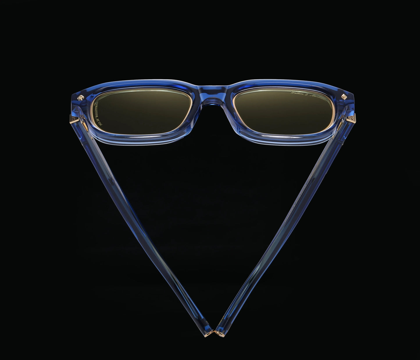 No.28 "Bulletproof" Limited Edition Sunglasses - Deep Sea Blue Color