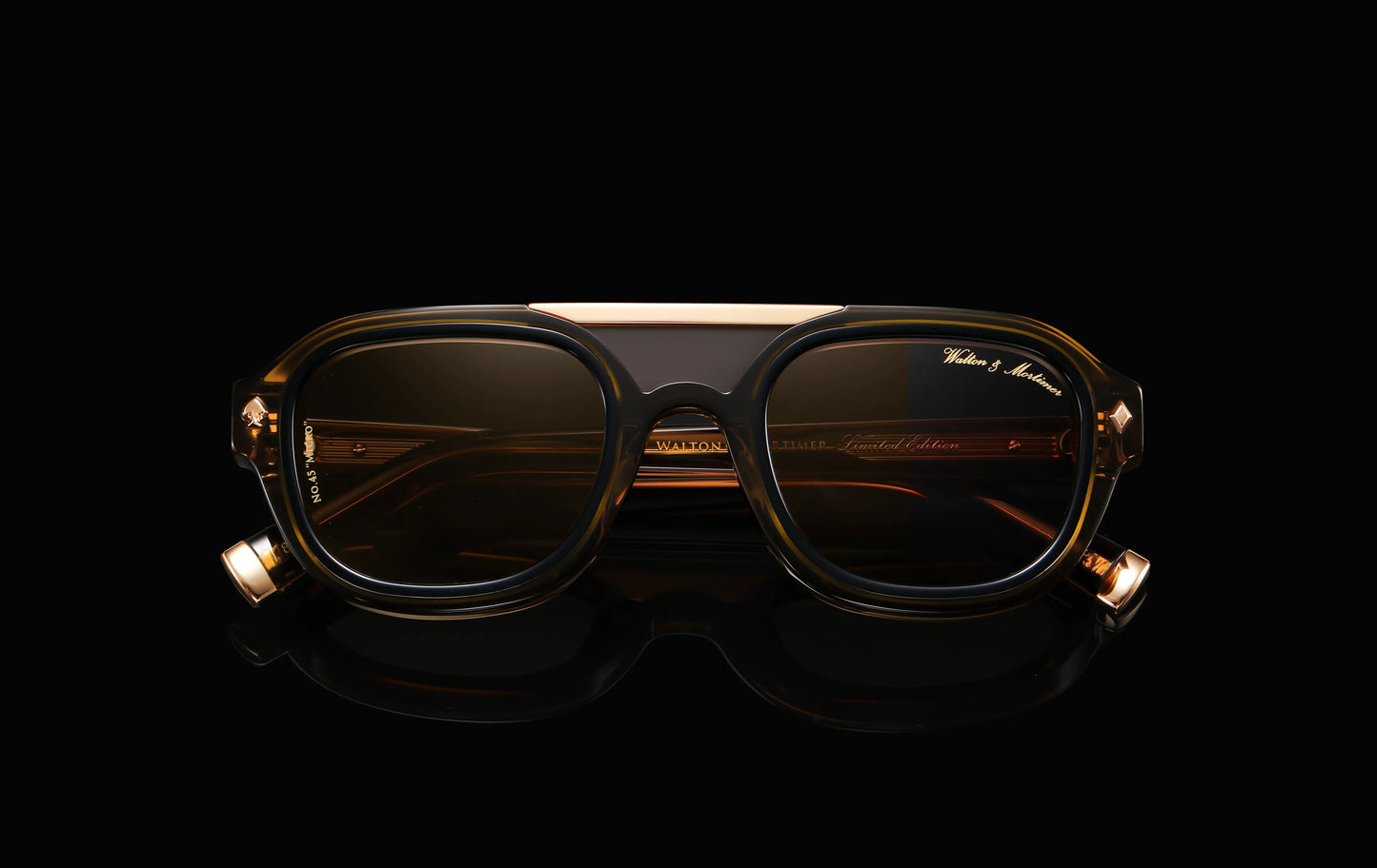 No. 45 "Micro" Limited Edition Sunglasses - Amber Brown Color