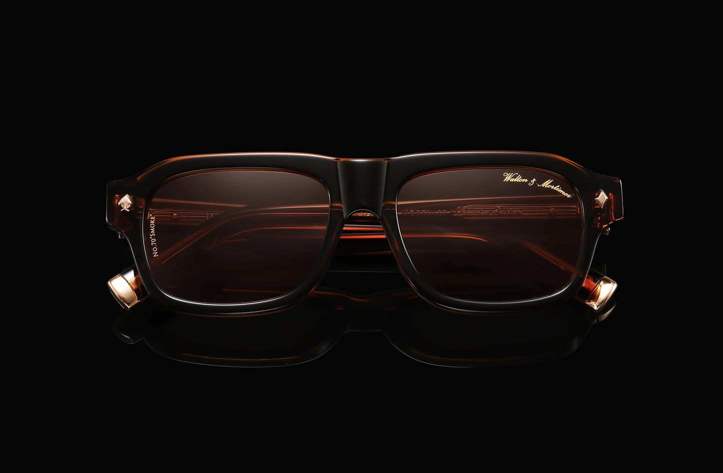 Walton & Mortimer No.70 “Smoke” – Amber Brown Limited Edition Sunglasses