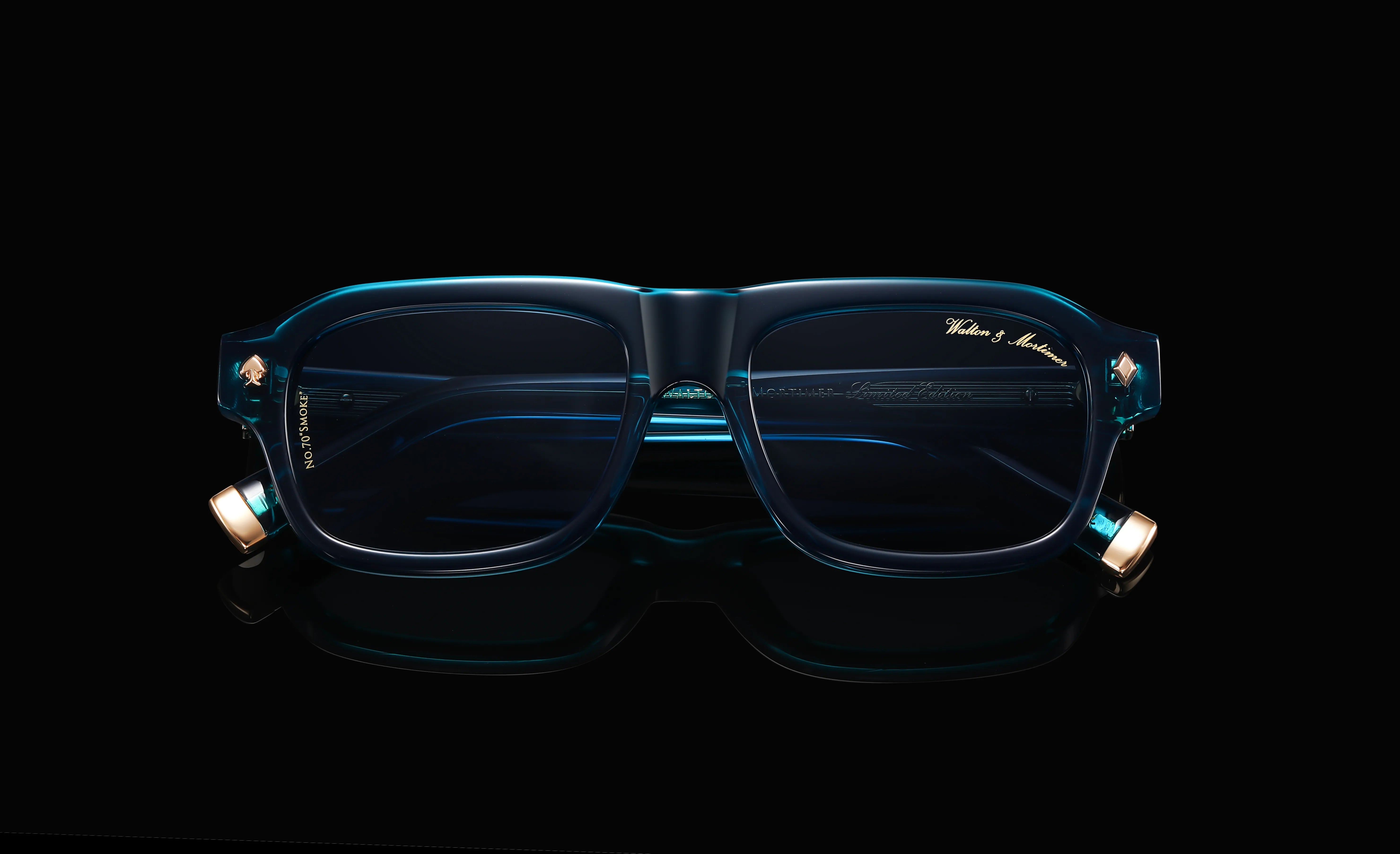 Walton & Mortimer No.70 “Smoke” – Aqua Blue Limited Edition Sunglasses