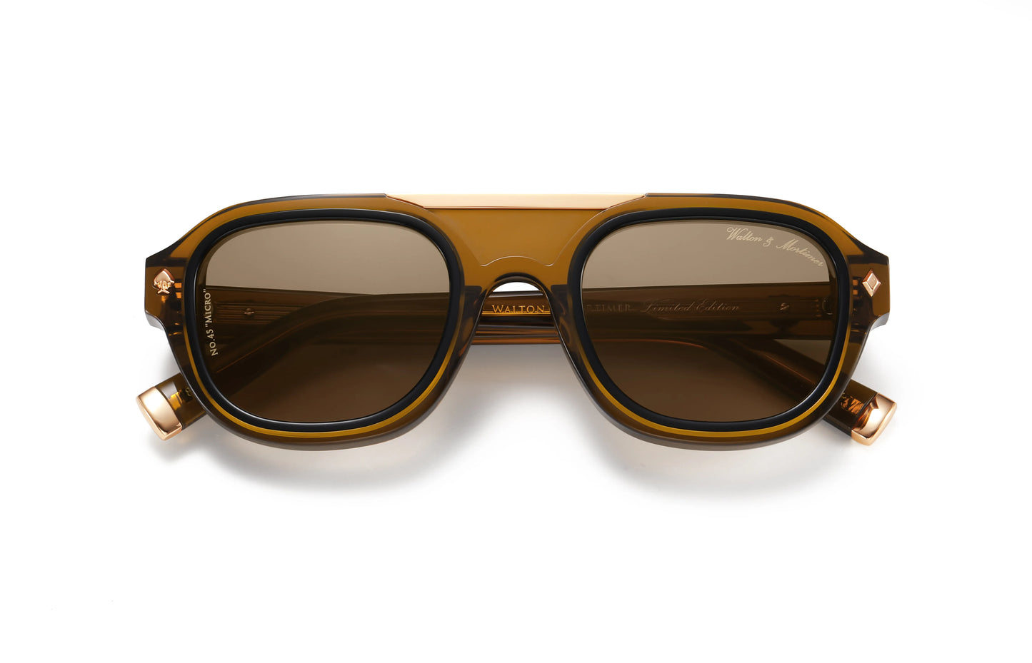 No. 45 "Micro" Limited Edition Sunglasses - Amber Brown Color