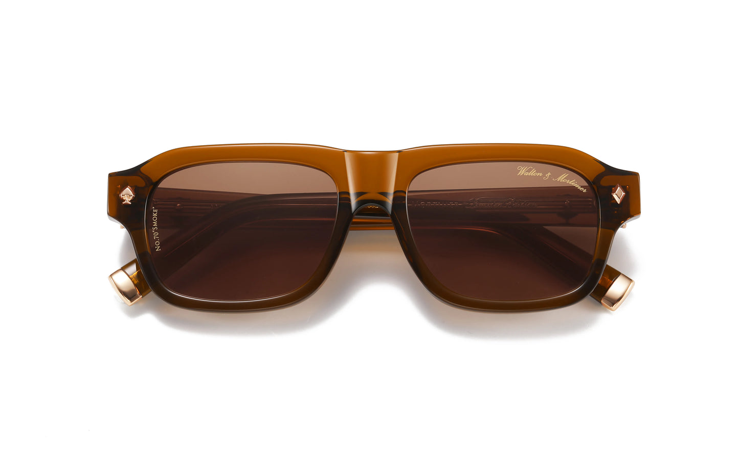 Walton & Mortimer No.70 “Smoke” – Amber Brown Limited Edition Sunglasses