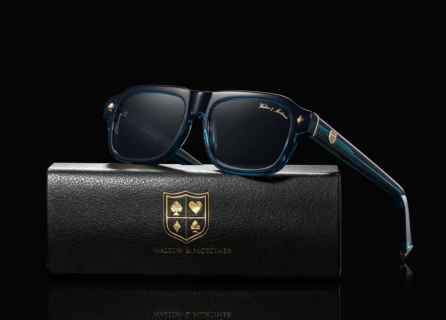 Walton & Mortimer No.70 “Smoke” – Aqua Blue Limited Edition Sunglasses