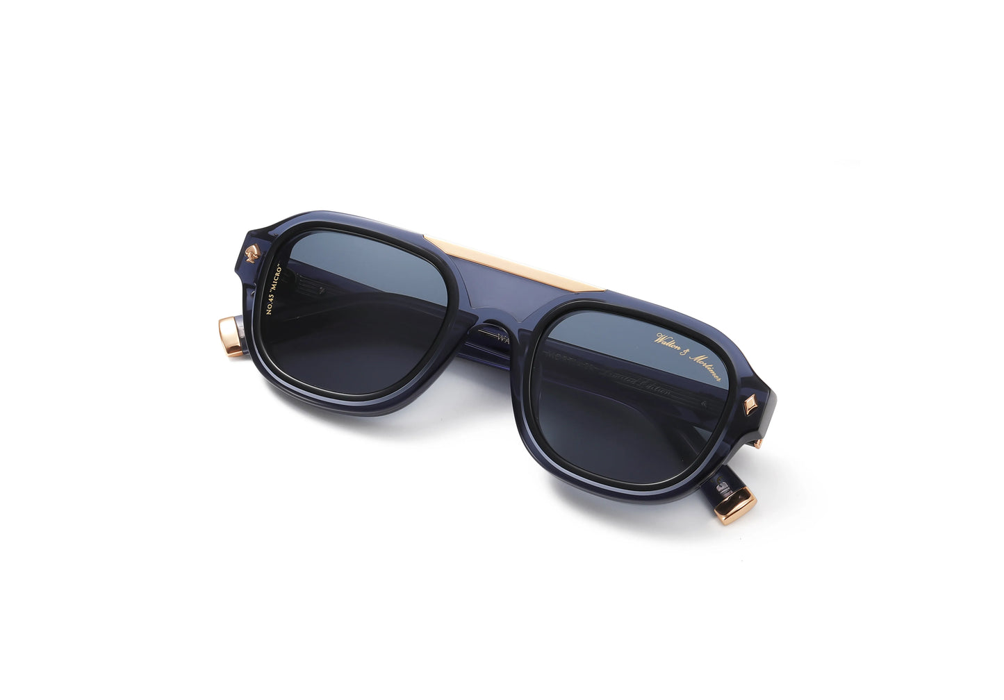 No. 45 "Micro" Limited Edition Sunglasses - Indigo Blue Color