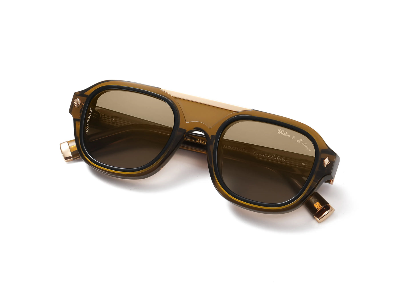 No. 45 "Micro" Limited Edition Sunglasses - Amber Brown Color