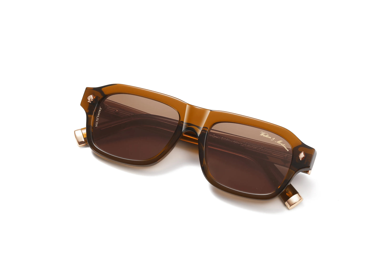 Walton & Mortimer No.70 “Smoke” – Amber Brown Limited Edition Sunglasses