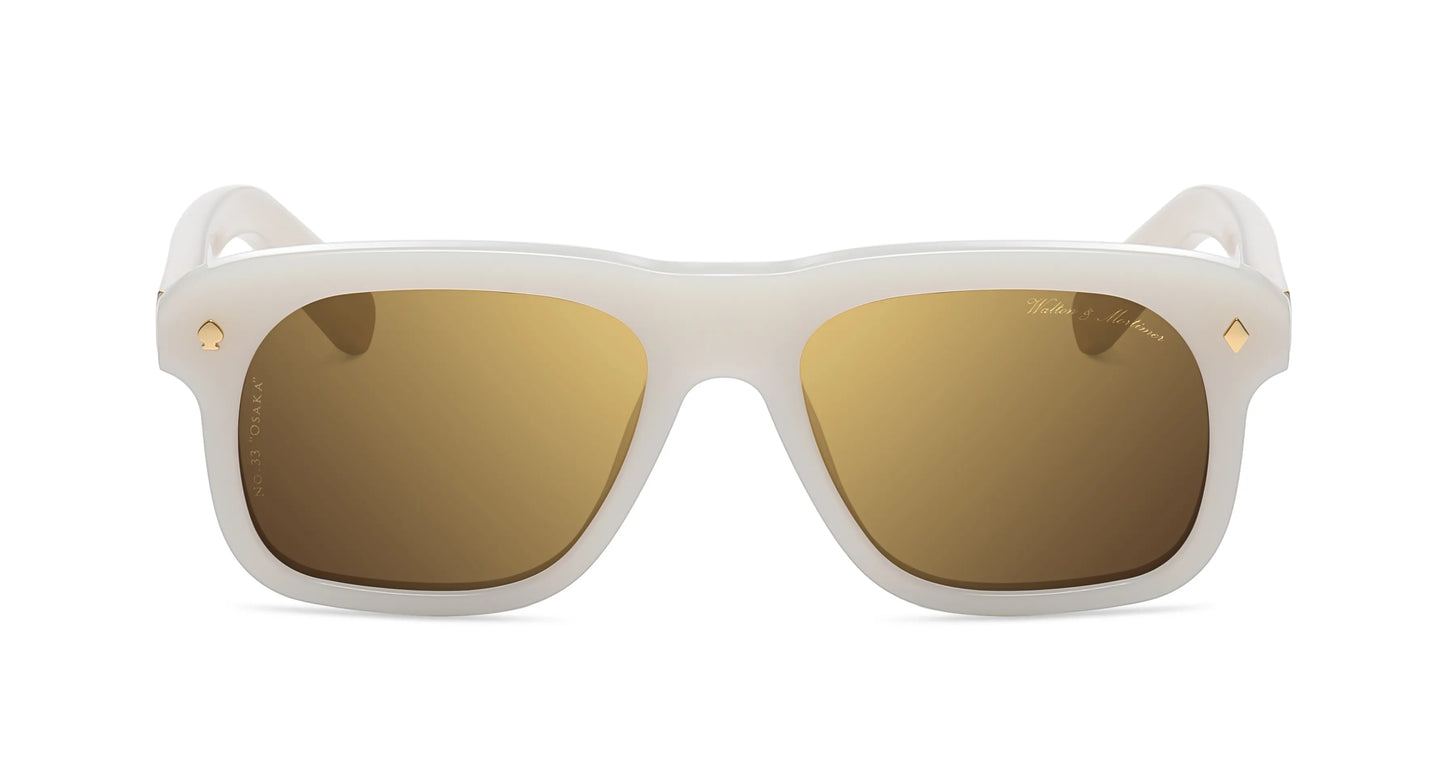 WALTON & MORTIMER® NO. 33 “Osaka”  MARBLE WHITE LIMITED EDITION SUNGLASSES