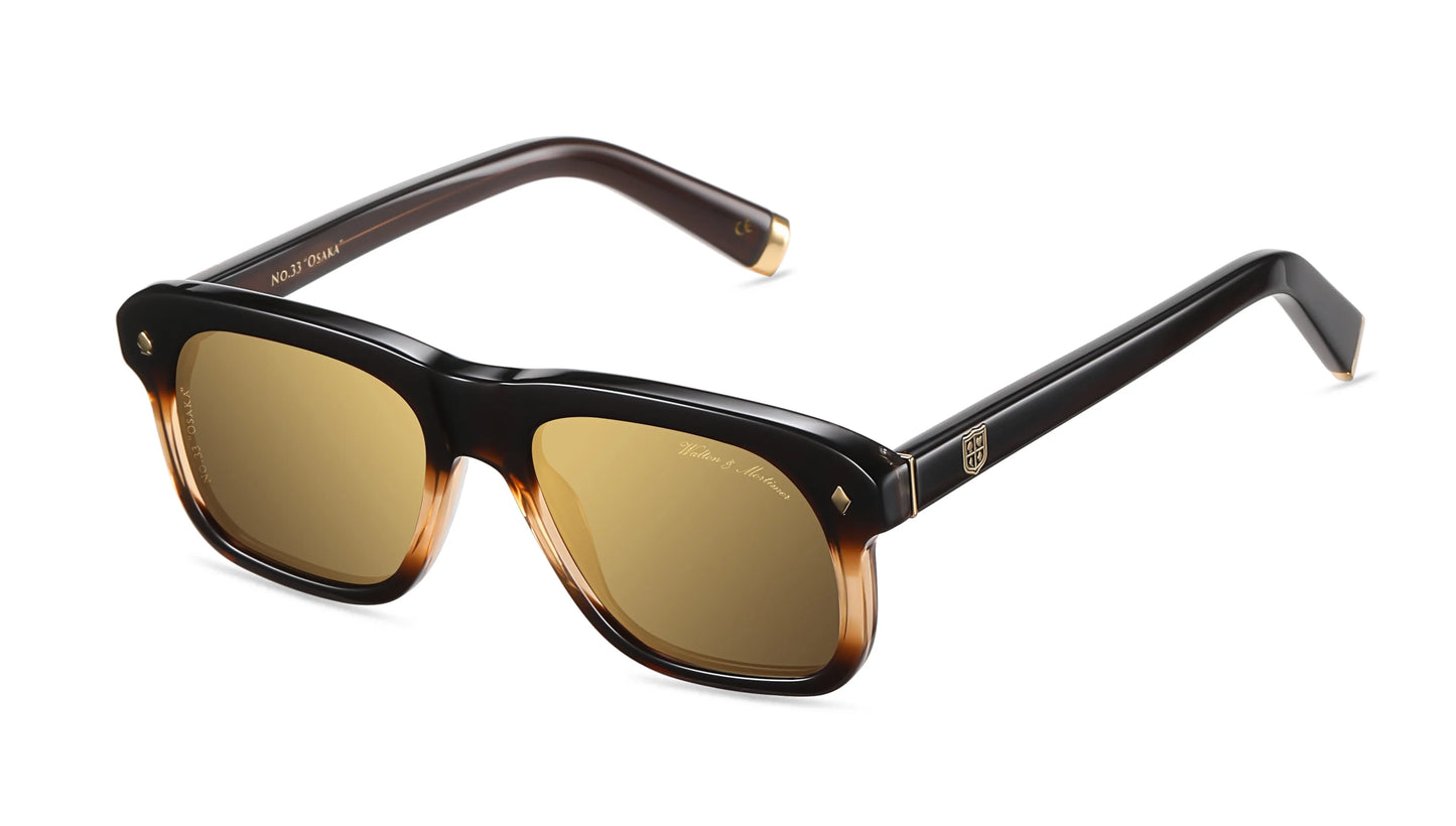 WALTON & MORTIMER® NO. 33 “Osaka” HAVANA GOLD LIMITED EDITION SUNGLASSES