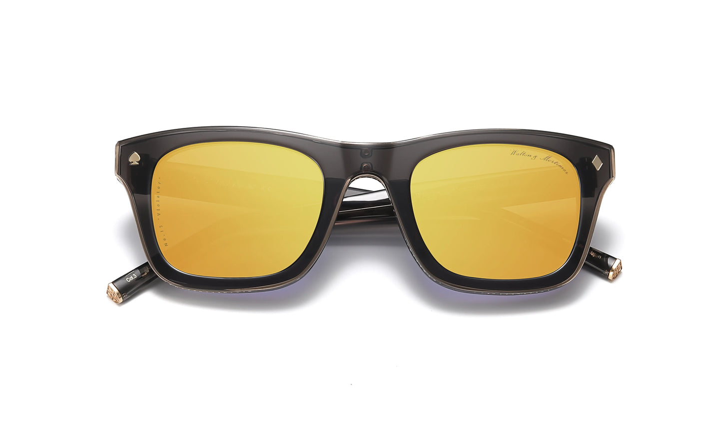 WALTON & MORTIMER® NO. 15: "VIOLATOR" SMOKEY BLACK LIMITED EDITION SUNGLASSES