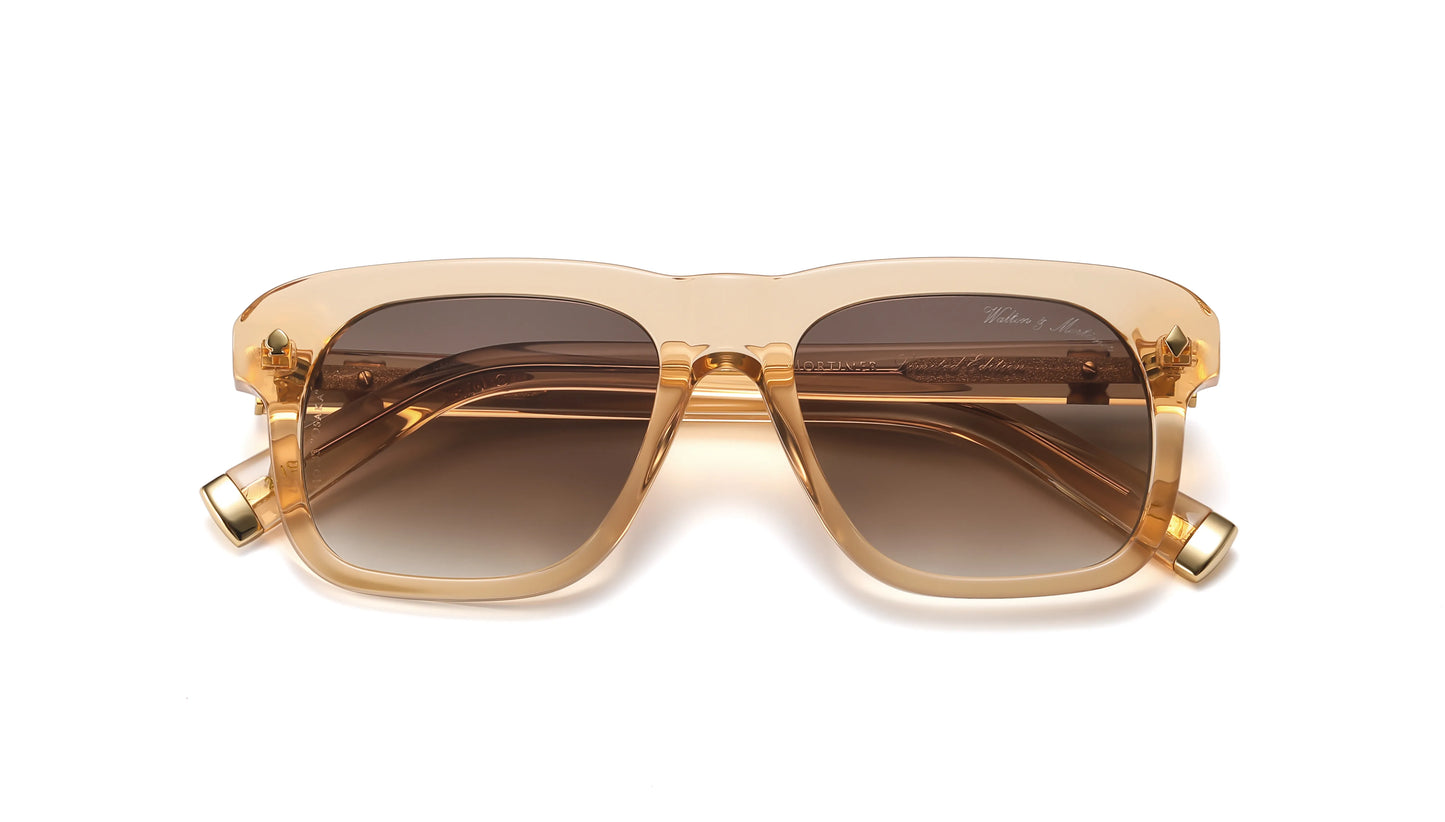 WALTON & MORTIMER NO. 33 “Osaka” CHAMPAGNE GOLD LIMITED EDITION SUNGLASSES