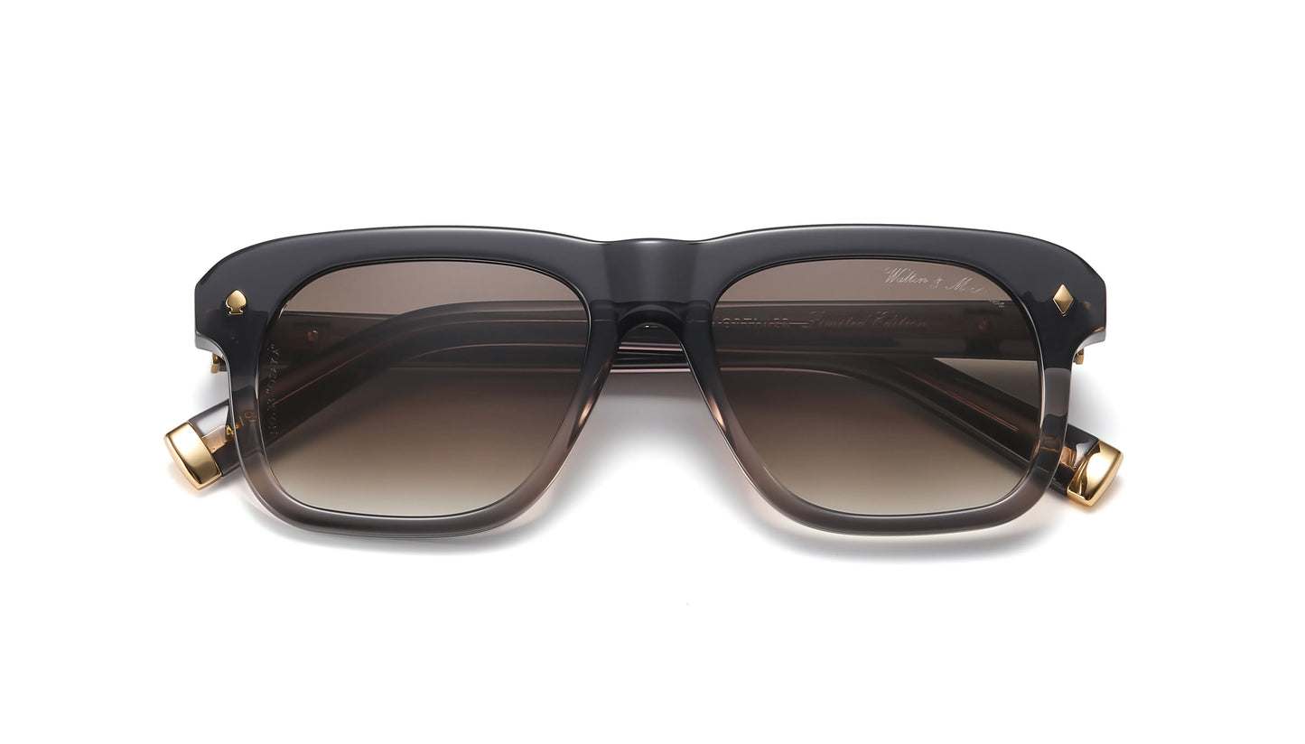 WALTON & MORTIMER® NO. 33 "Osaka" GRADIENT GREY LIMITED EDITION SOLBRILLER