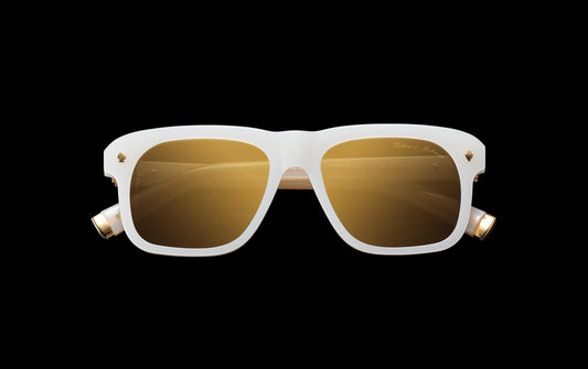 WALTON & MORTIMER® NO. 33 “Osaka”  MARBLE WHITE LIMITED EDITION SUNGLASSES