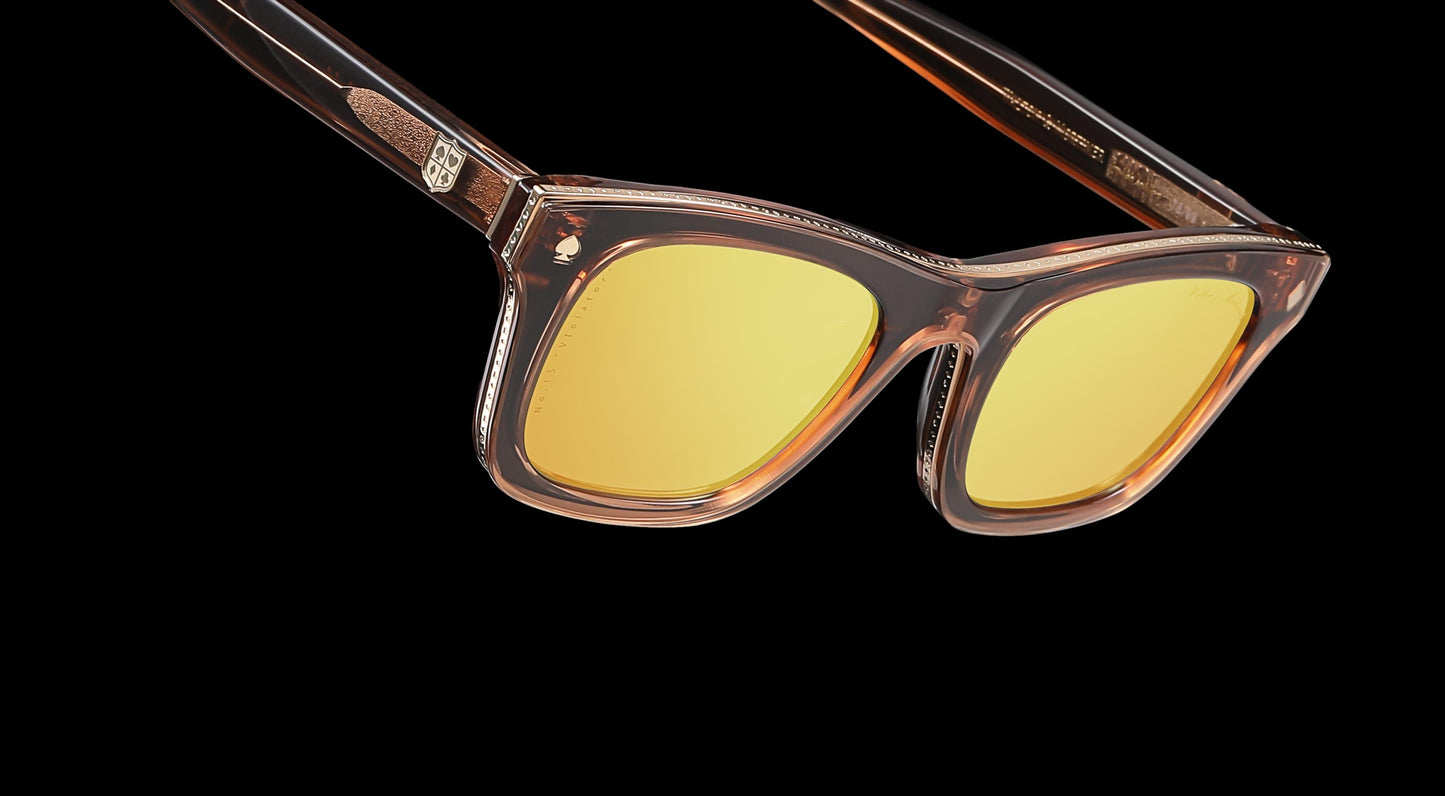 WALTON & MORTIMER® NO. 15: GAFAS DE SOL "VIOLATOR" ROJO RUBÍ DE EDICIÓN LIMITADA