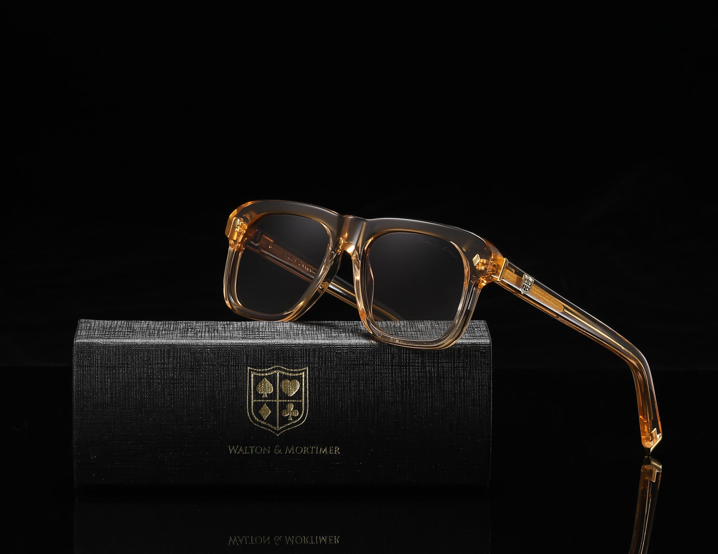 WALTON & MORTIMER® NR. 33 "Osaka" CHAMPAGNE GOLD EDIȚIE LIMITATĂ DE OCHELARI DE SOARĂ "Osaka" CHAMPAGNE GOLD