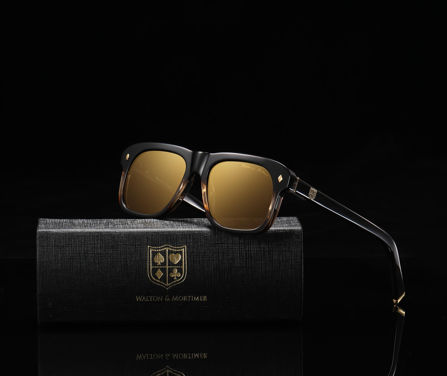 WALTON & MORTIMER® NO. 33 "Osaka" LUNETTES DE SOLEIL HAVANA GOLD ÉDITION LIMITÉE