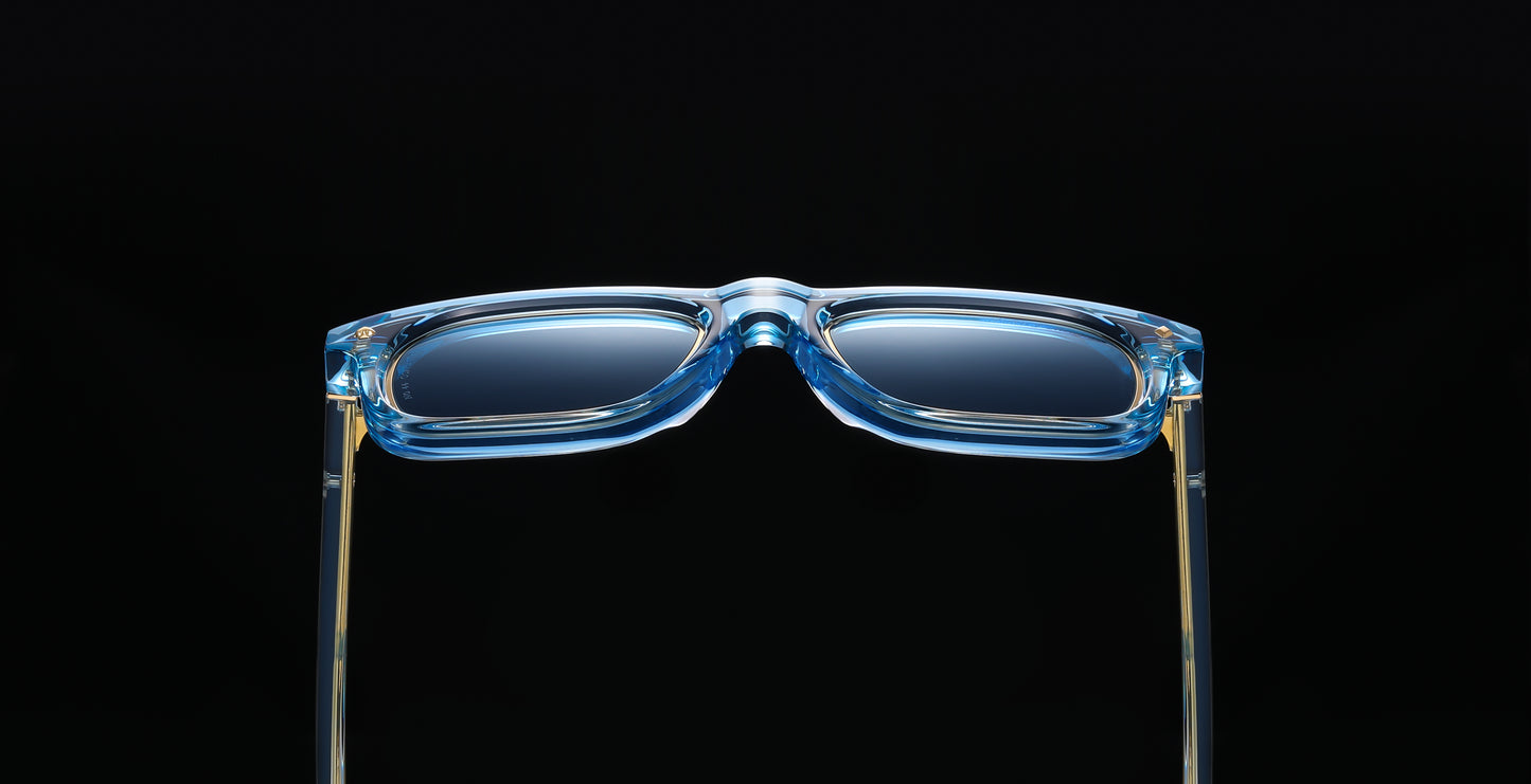 No.44 "Osaka II" Limited Edition Sunglasses - Côte d'Azur Blue Color