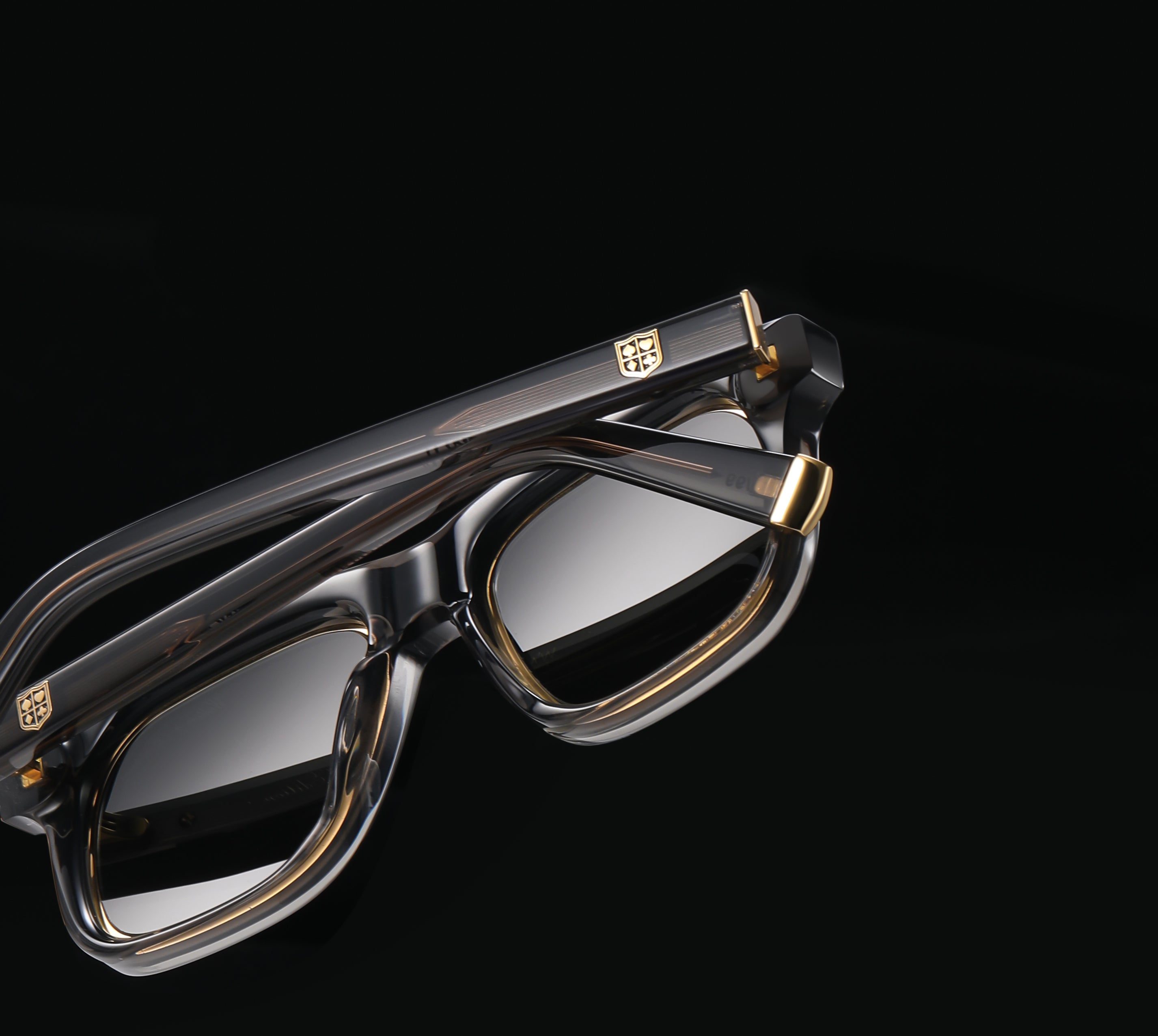Grey acetate frame glasses