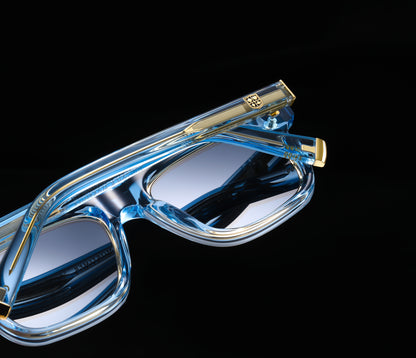 No.44 "Osaka II" Limited Edition Sunglasses - Côte d'Azur Blue Color