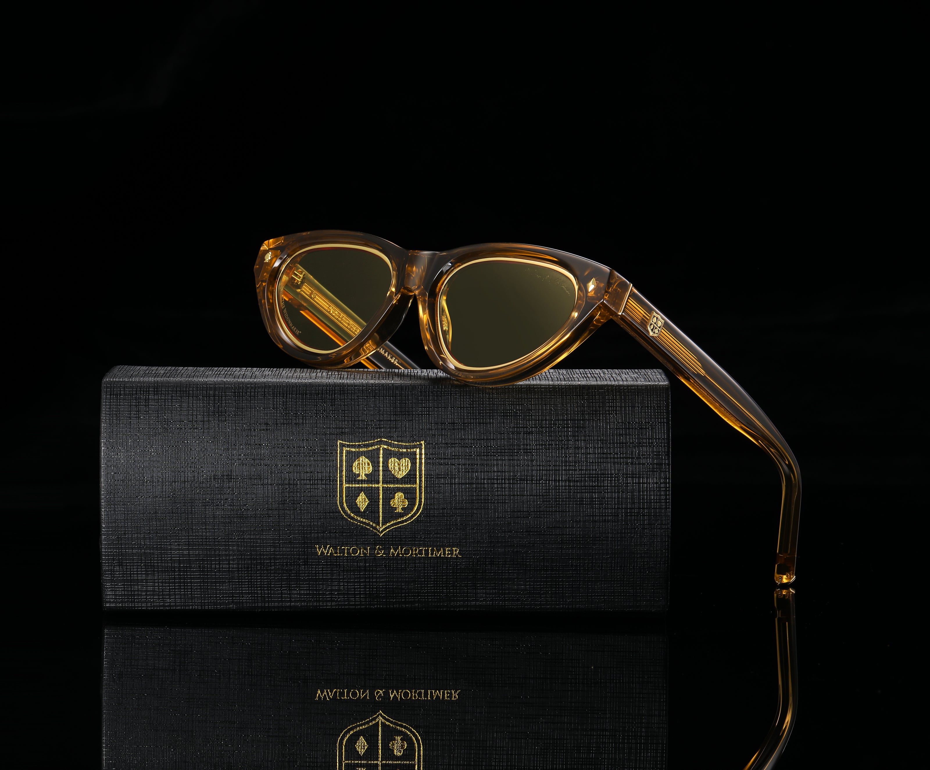 Gold acetate sunglasses for girls