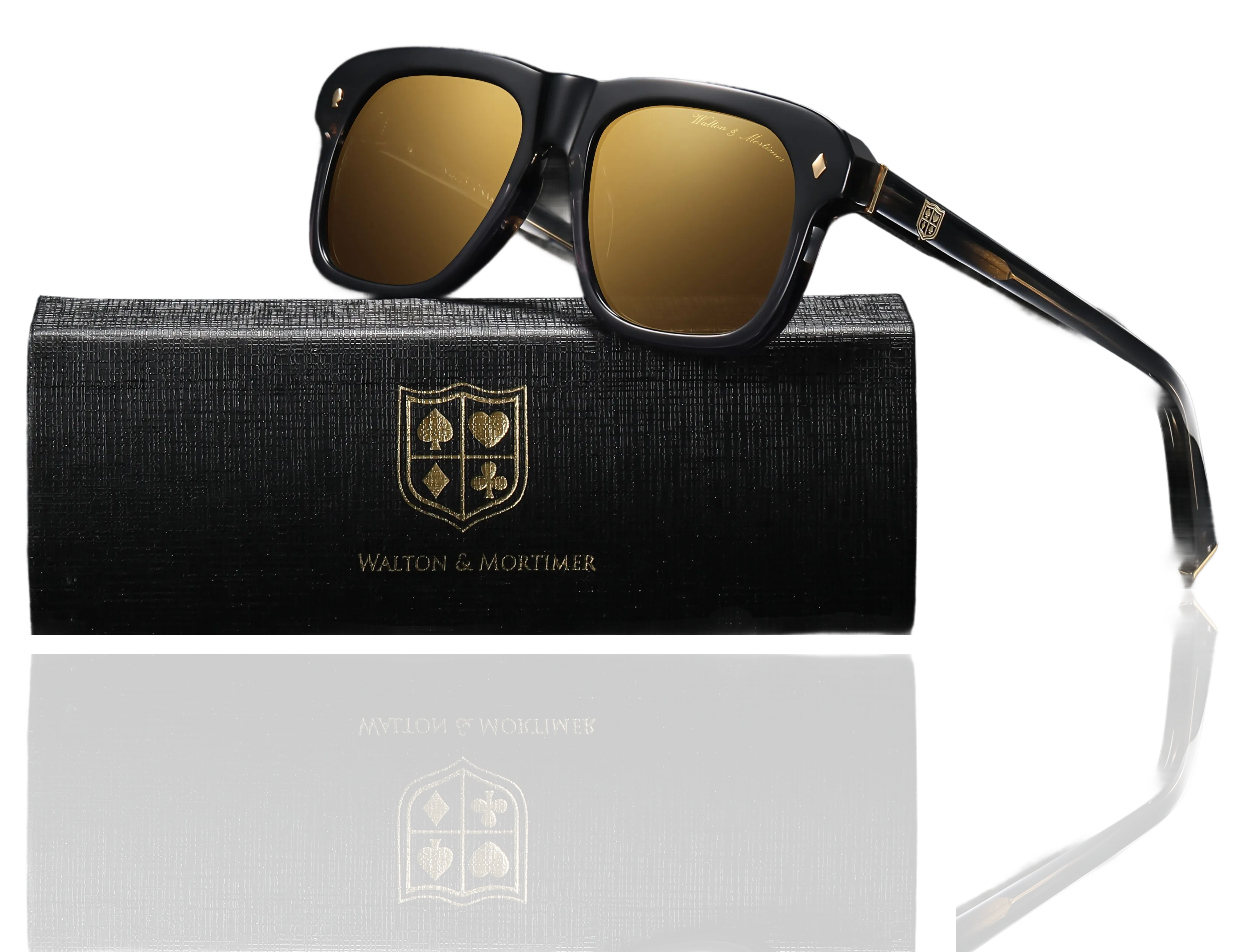 WALTON & MORTIMER® NO. 33 “Osaka”  BLUE/ GREY MARBLE LIMITED EDITION SUNGLASSES