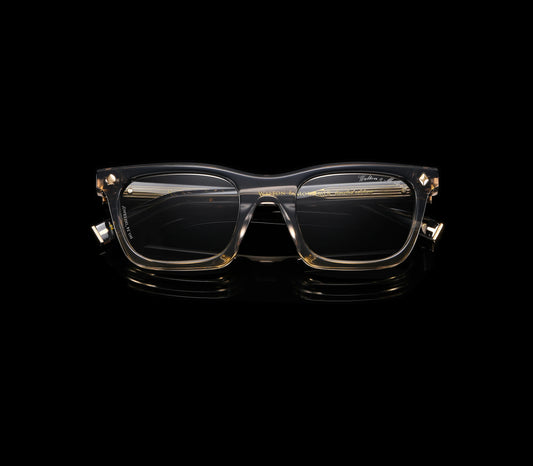 Walton & Mortimer NO. 54: "Inferno" Transparent Gray Sunglasses