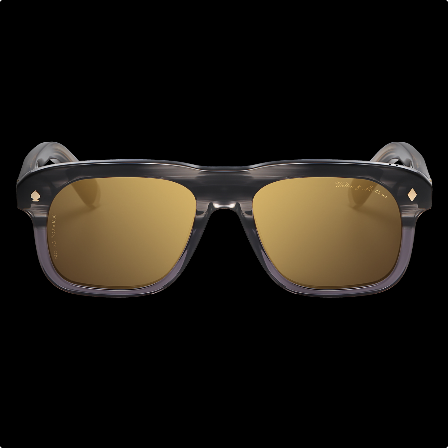 رقم WALTON & MORTIMER®. 33 نظارات شمسية "أوساكا" إصدار محدود من الرخام الأزرق / الرمادي